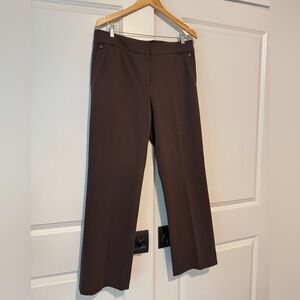 Etcetera Wide-Leg Dress Pants Trousers - Brown sz 12